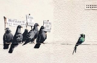 Banksy: «Keep off our worms»